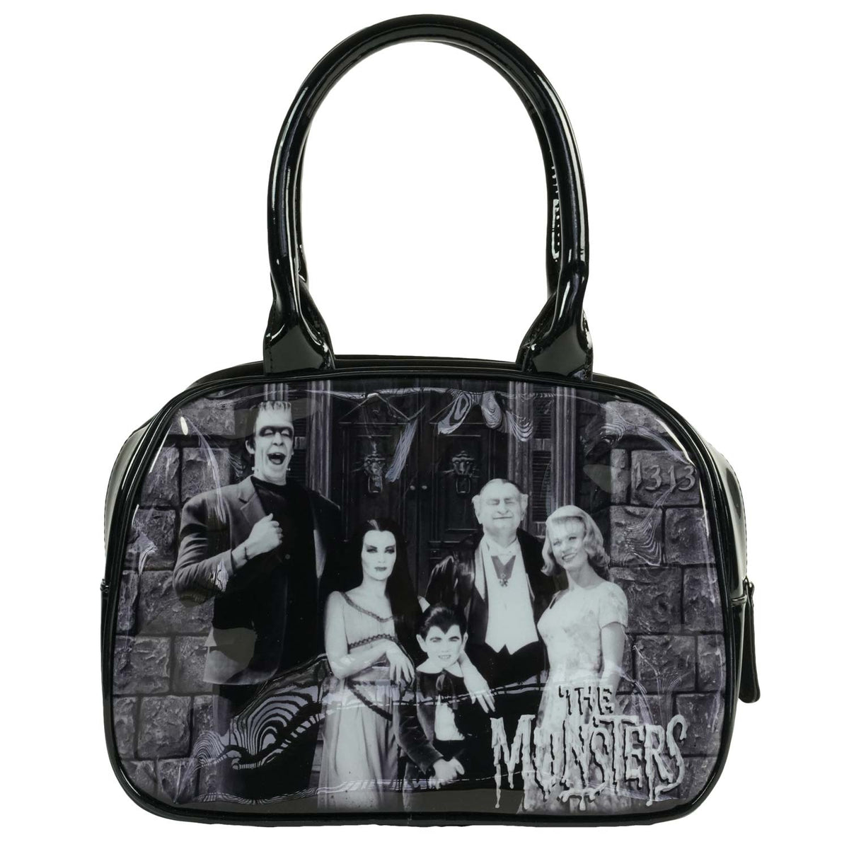 Munsters Family Bowler by Rock Rebel Girls Handbag Front