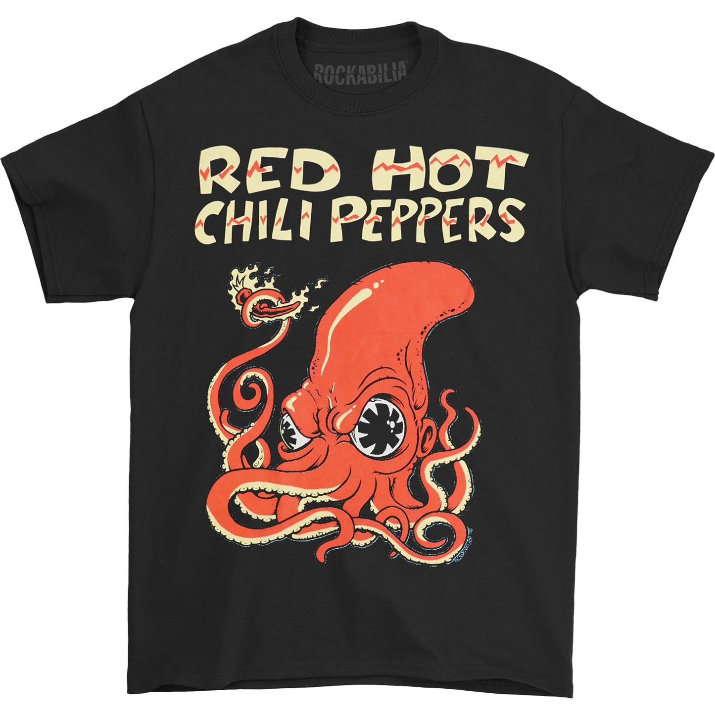 Red Hot Chili Peppers Fire Squid T-shirt Front