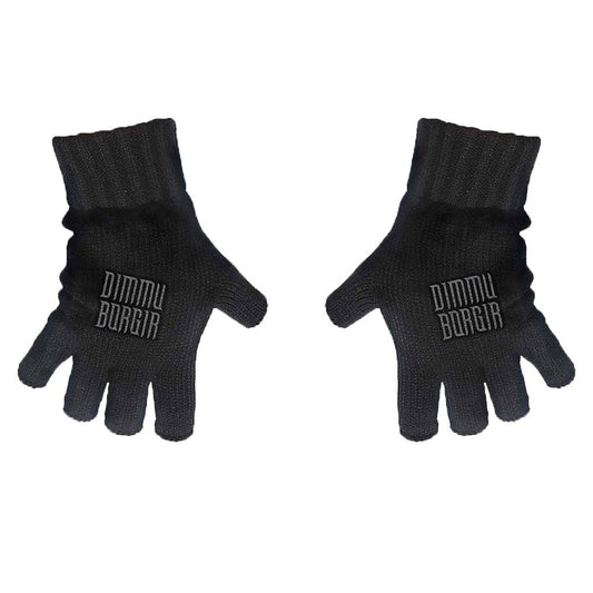 Dimmu Borgir Logo Knit Gloves Front