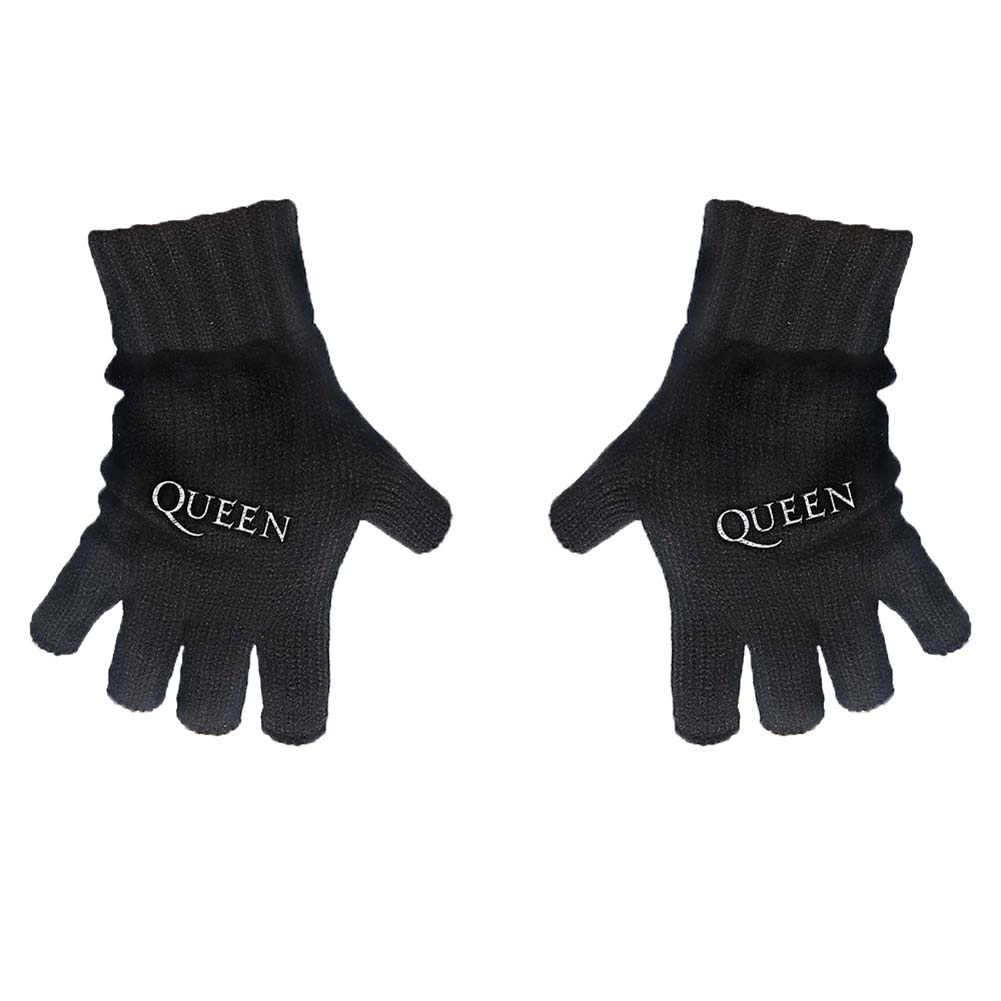 Queen Logo Knit Gloves Front