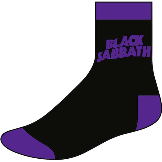 Black Sabbath Wavy Logo (Size 8 - 12) Socks Front