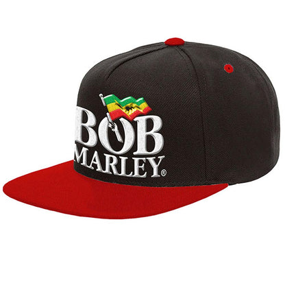 Bob Marley Logo Snapback Baseball Cap Front