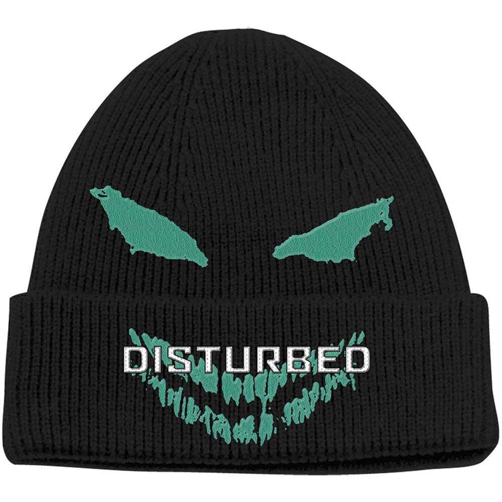 Disturbed Green Face Beanie Front