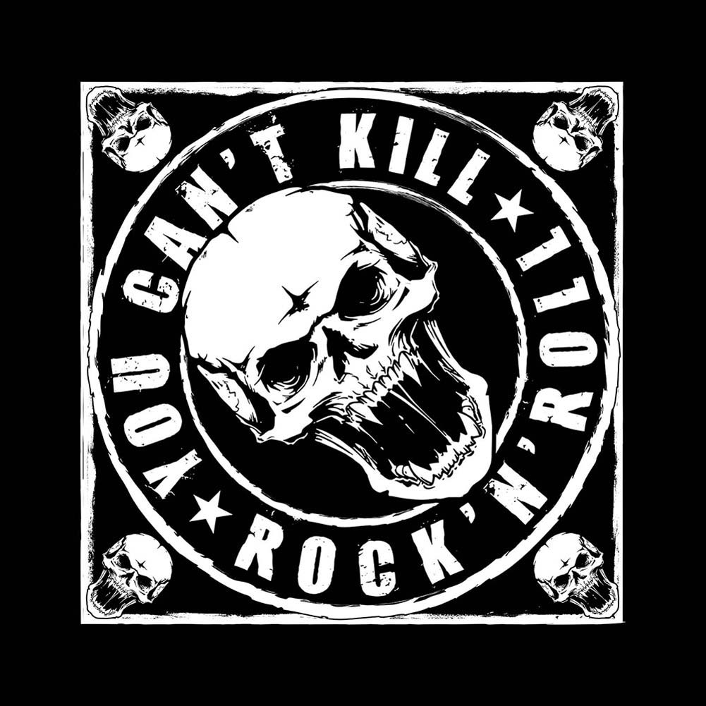 Novelty You Can't Kill Rock N' Roll Bandana Front