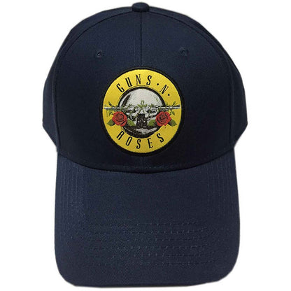 Guns N Roses Circle Logo (Navy Blue) Baseball Cap Front