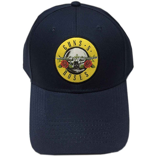 Guns N Roses Circle Logo (Navy Blue) Baseball Cap Front