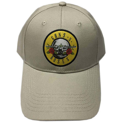 Guns N Roses Circle Logo (Sand) Baseball Cap Front