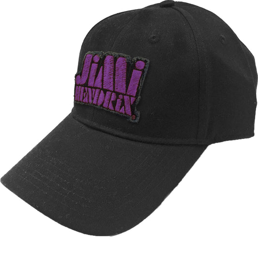 Jimi Hendrix Purple Stencil Logo Baseball Cap Front
