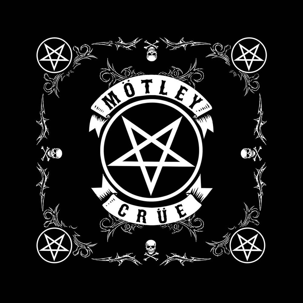 Motley Crue Pentagram Bandana Front
