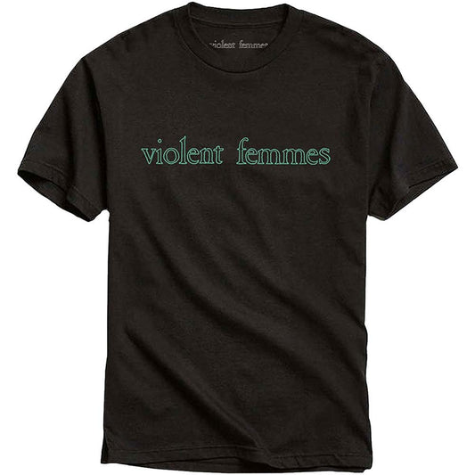 Violent Femmes Green Vintage Logo Slim Fit T-shirt Front