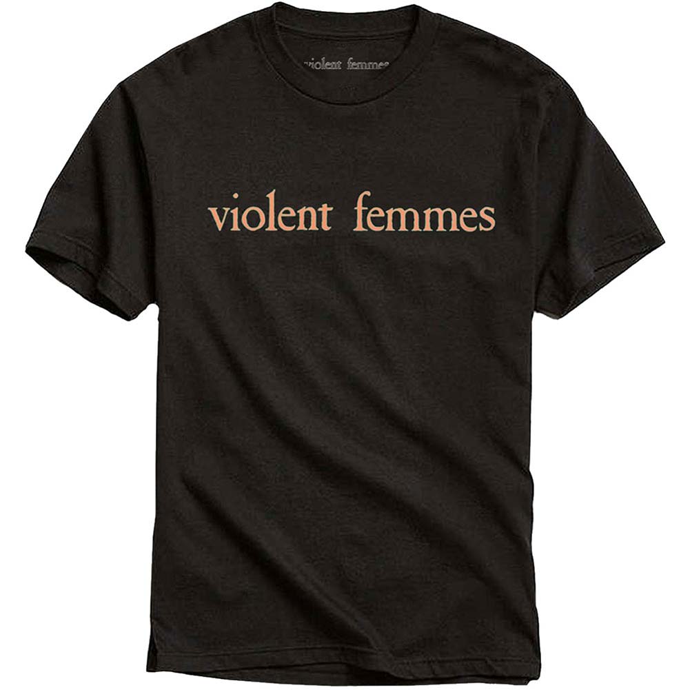 Violent Femmes Salmon Pink Vintage Logo Slim Fit T-shirt Front