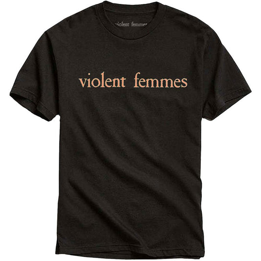 Violent Femmes Salmon Pink Vintage Logo Slim Fit T-shirt Front