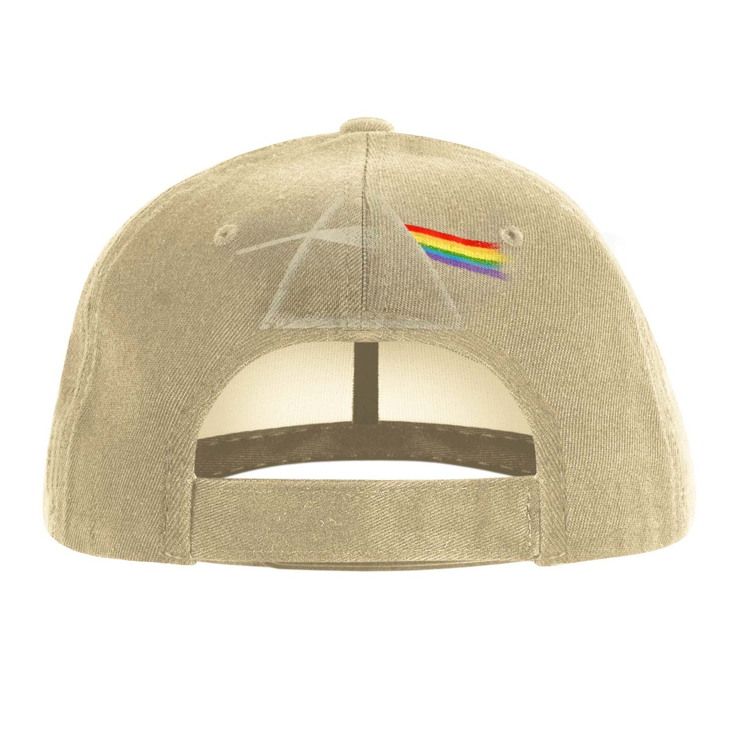 Pink Floyd Dark Side of the Moon Album Distressed (Sand) Baseball Cap Back