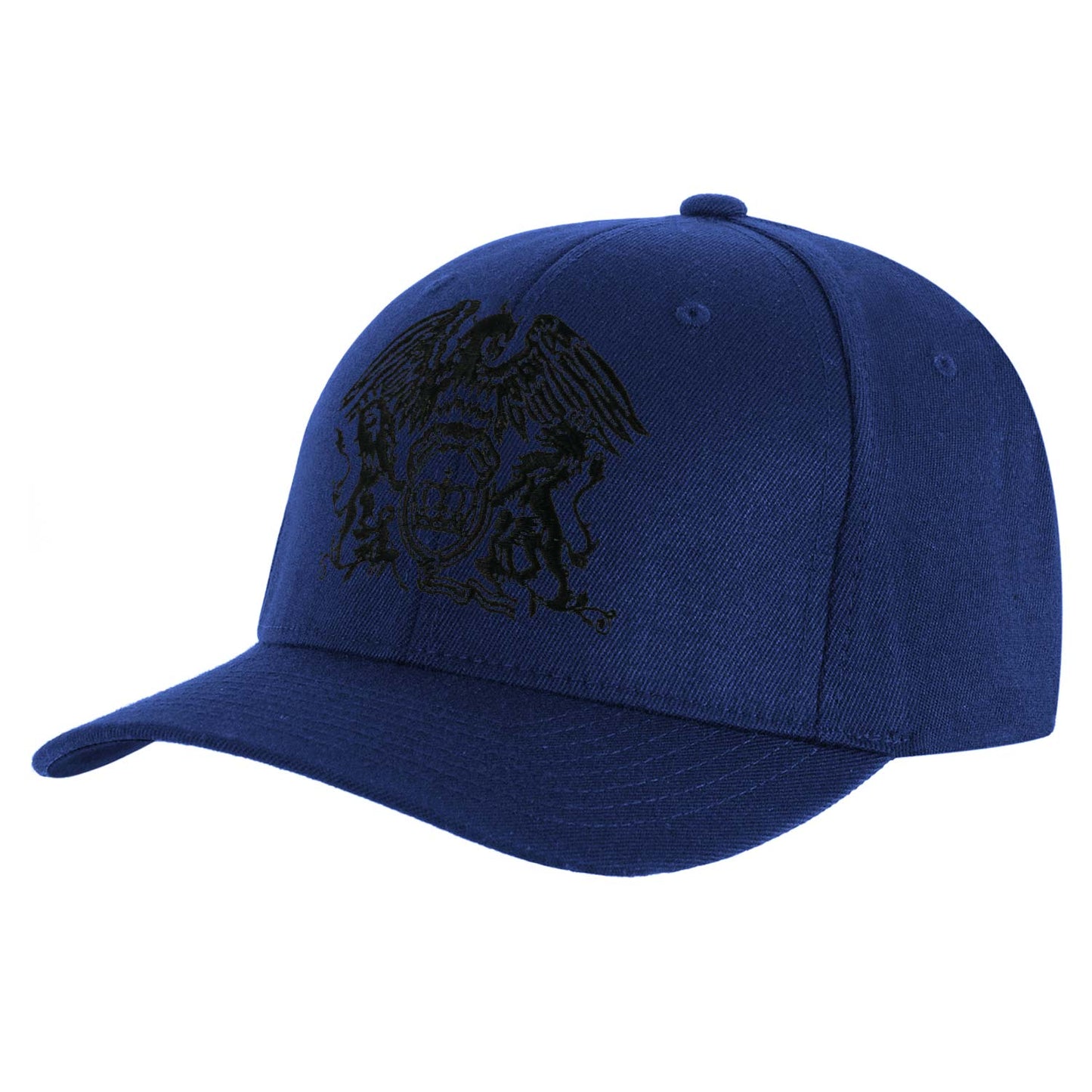 Queen Black Classic Crest Baseball Cap Front