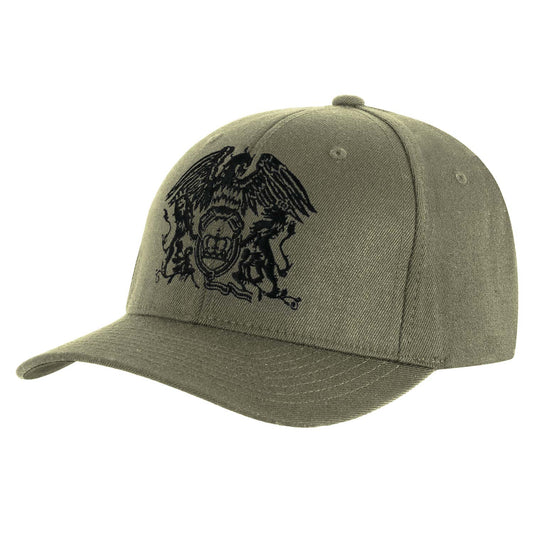 Queen Black Classic Crest Baseball Cap Front