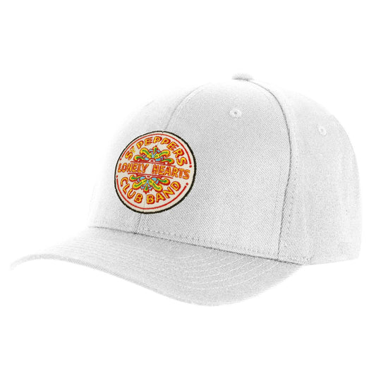 Beatles Sgt Pepper Drum (White) Baseball Cap Front