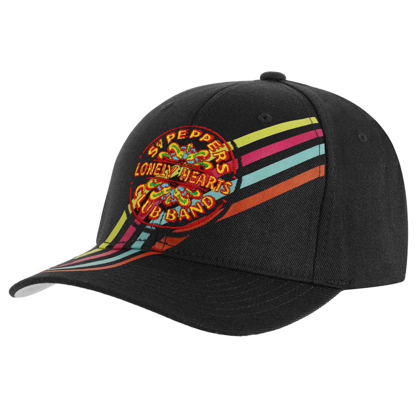 Beatles Sgt Pepper Stripes Baseball Cap Front