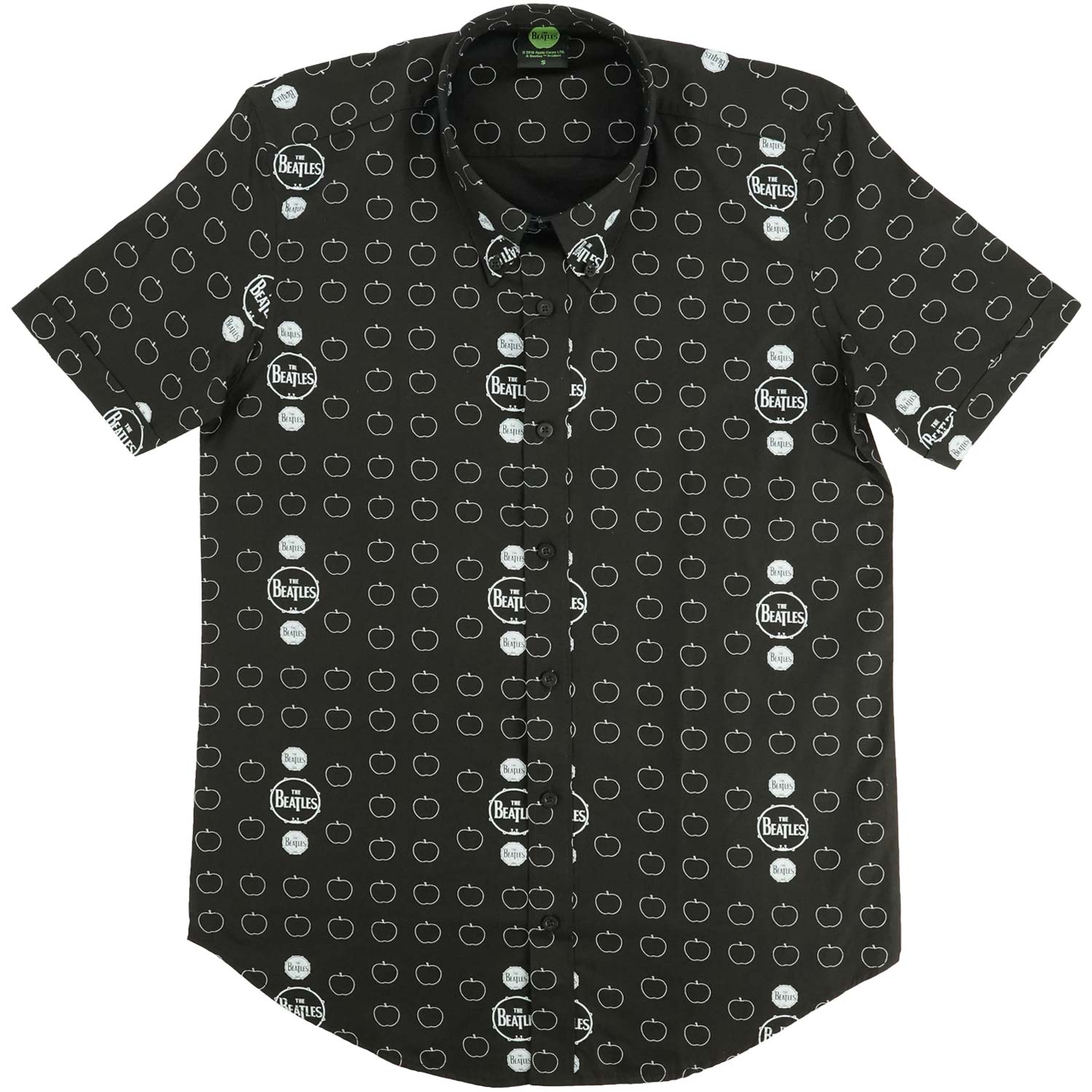 Beatles Drum and Apples Dress Shirt Front
