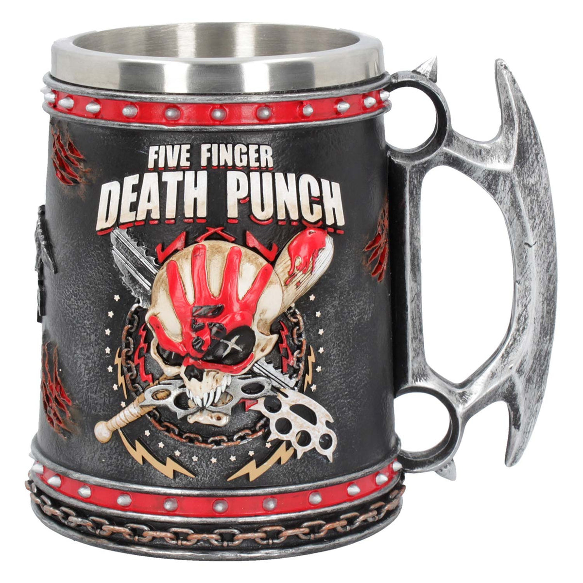 Five Finger Death Punch 5FDP Tankard 15cm Stein Back