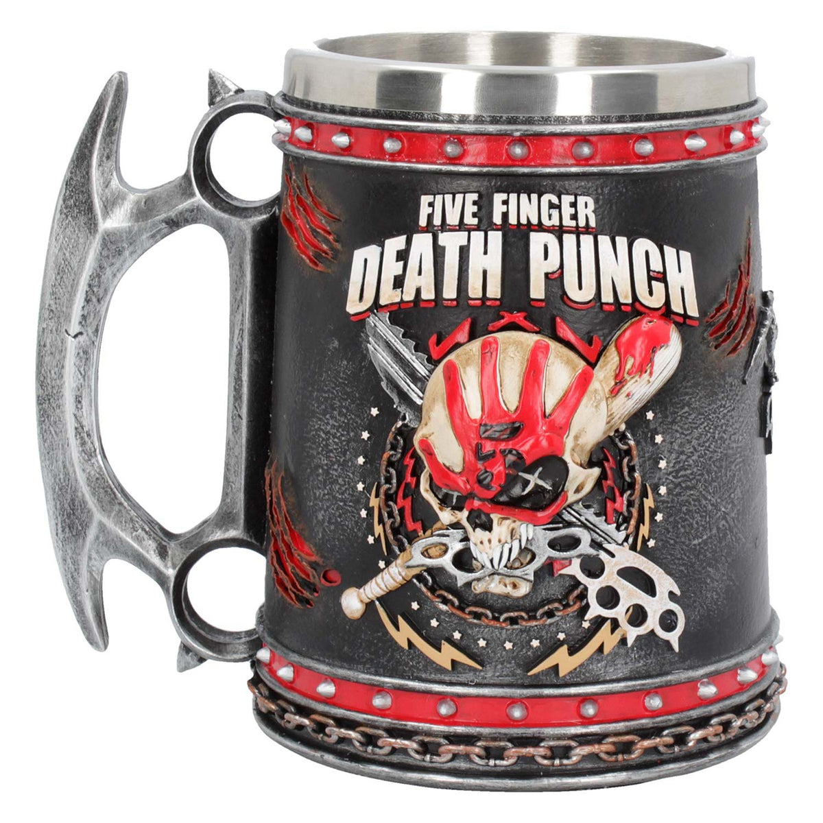 Five Finger Death Punch 5FDP Tankard 15cm Stein Front