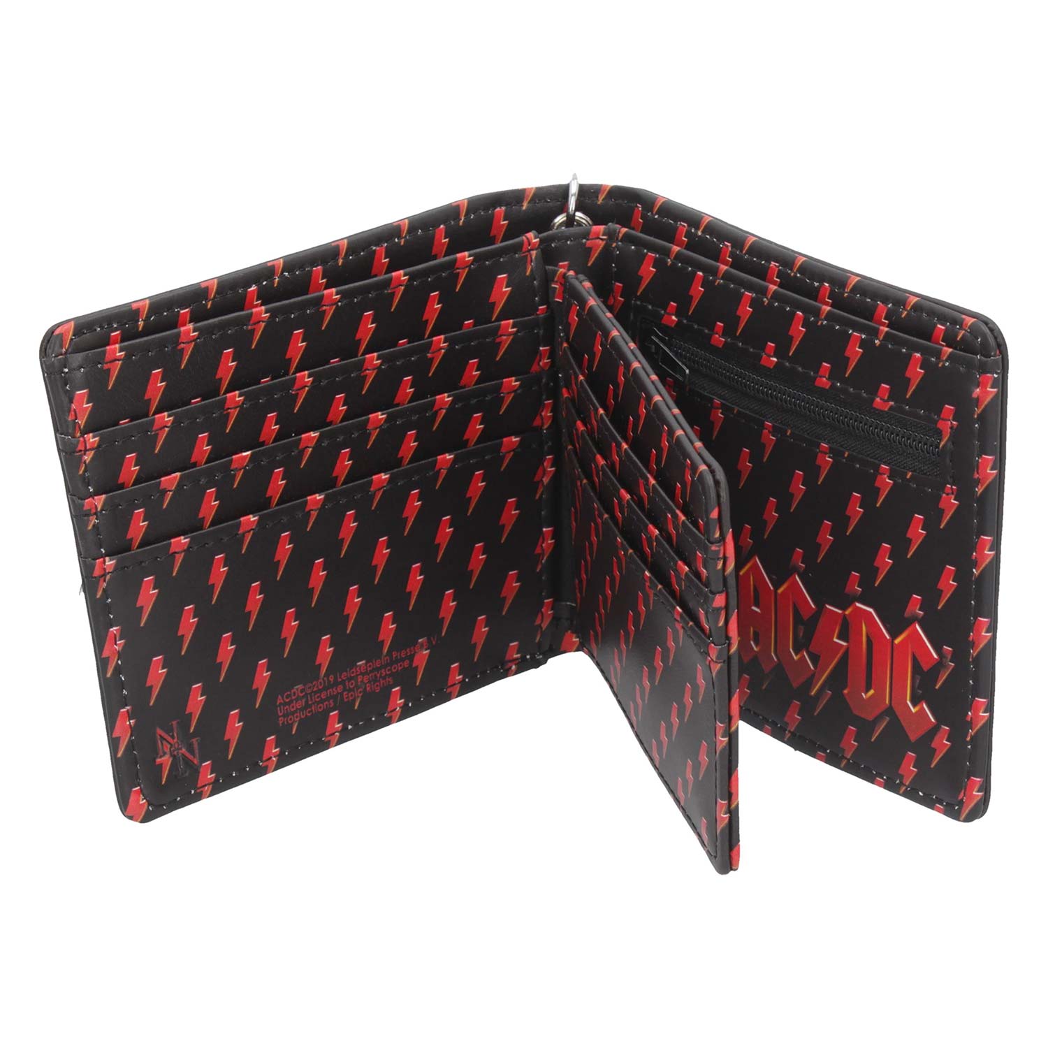 AC/DC Wallet 11cm Tri-Fold Wallet Back