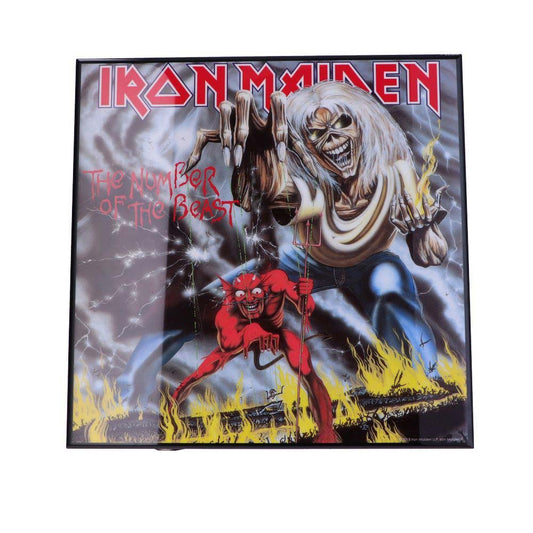 Iron Maiden Number of the Beast Crystal Clear 32cm Framed Wall Art Front