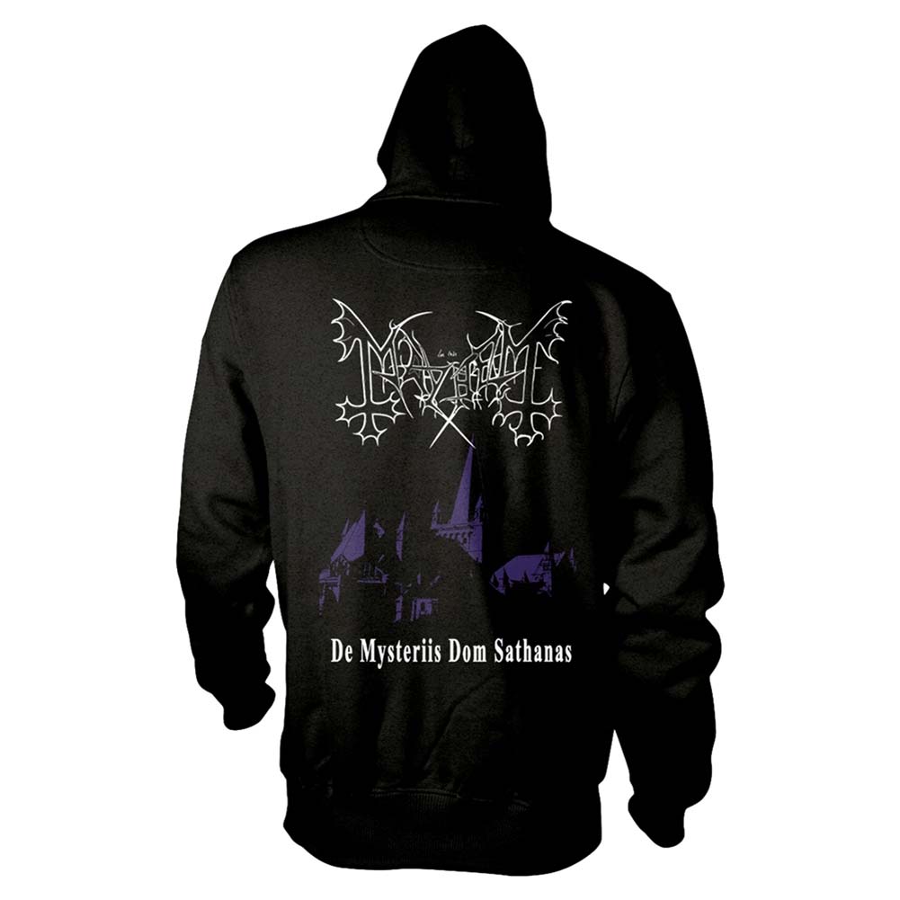 Mayhem De Mysteriis Dom Sathanas Zippered Hooded Sweatshirt Back