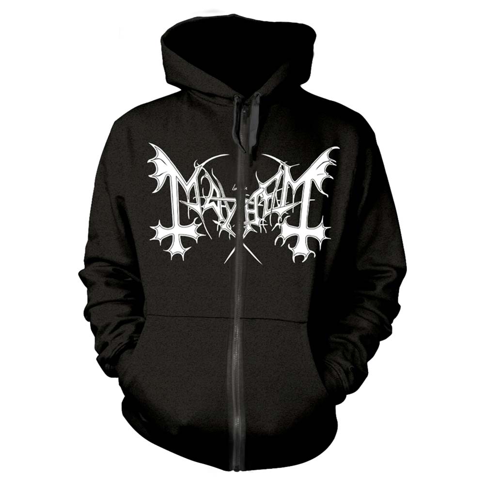 Mayhem De Mysteriis Dom Sathanas Zippered Hooded Sweatshirt Front