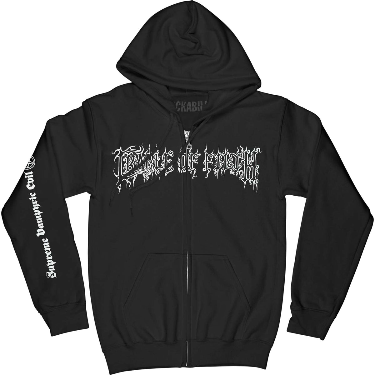 Cradle Of Filth The Principle Of Evil Made Flesh Zippered Hooded Sweatshirt Front