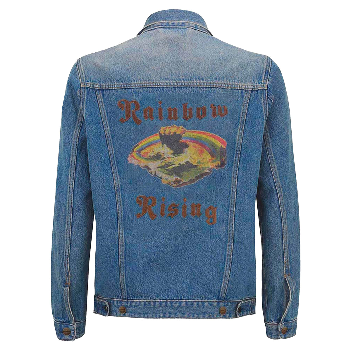 Rainbow Rising Denim Jacket Back
