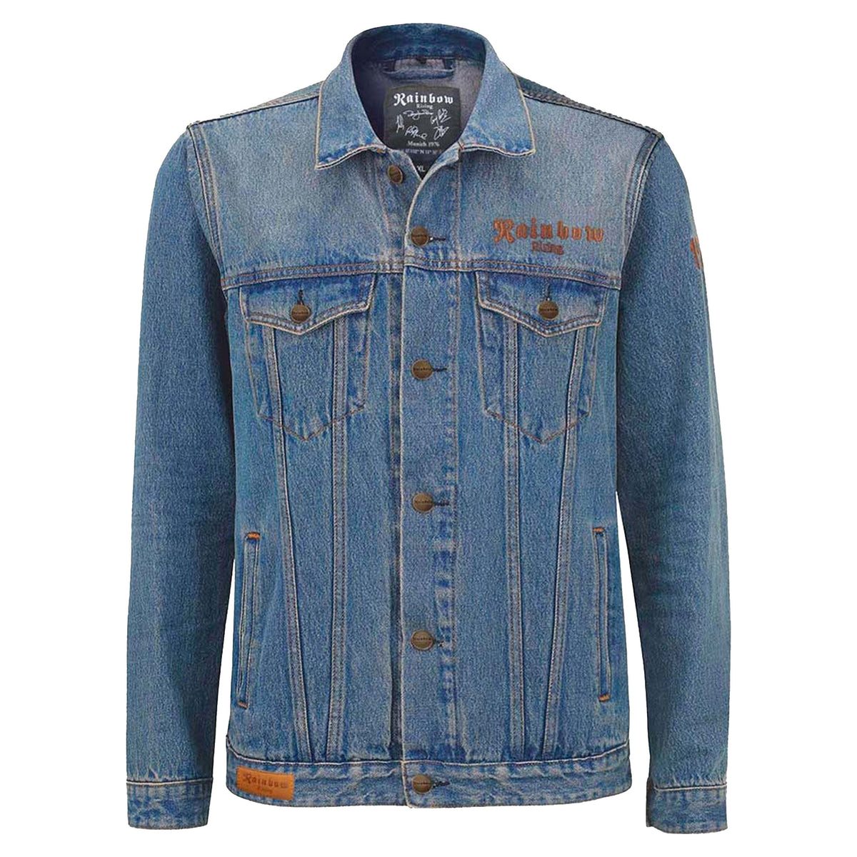 Rainbow Rising Denim Jacket Front