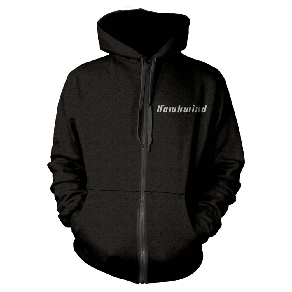 Hawkwind Doremi (silver) Zippered Hooded Sweatshirt Front