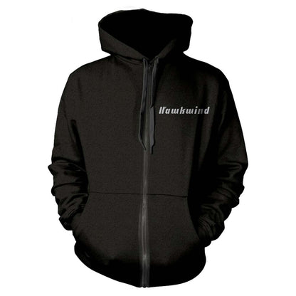 Hawkwind Doremi (silver) Zippered Hooded Sweatshirt Front