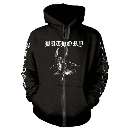 Bathory Goat Zippered Hooded Sweatshirt Front