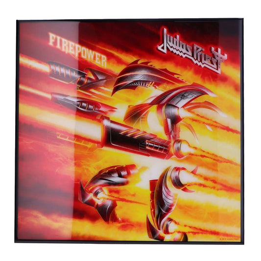 Judas Priest Firepower Crystal Clear Pic 32cm Framed Wall Art Front