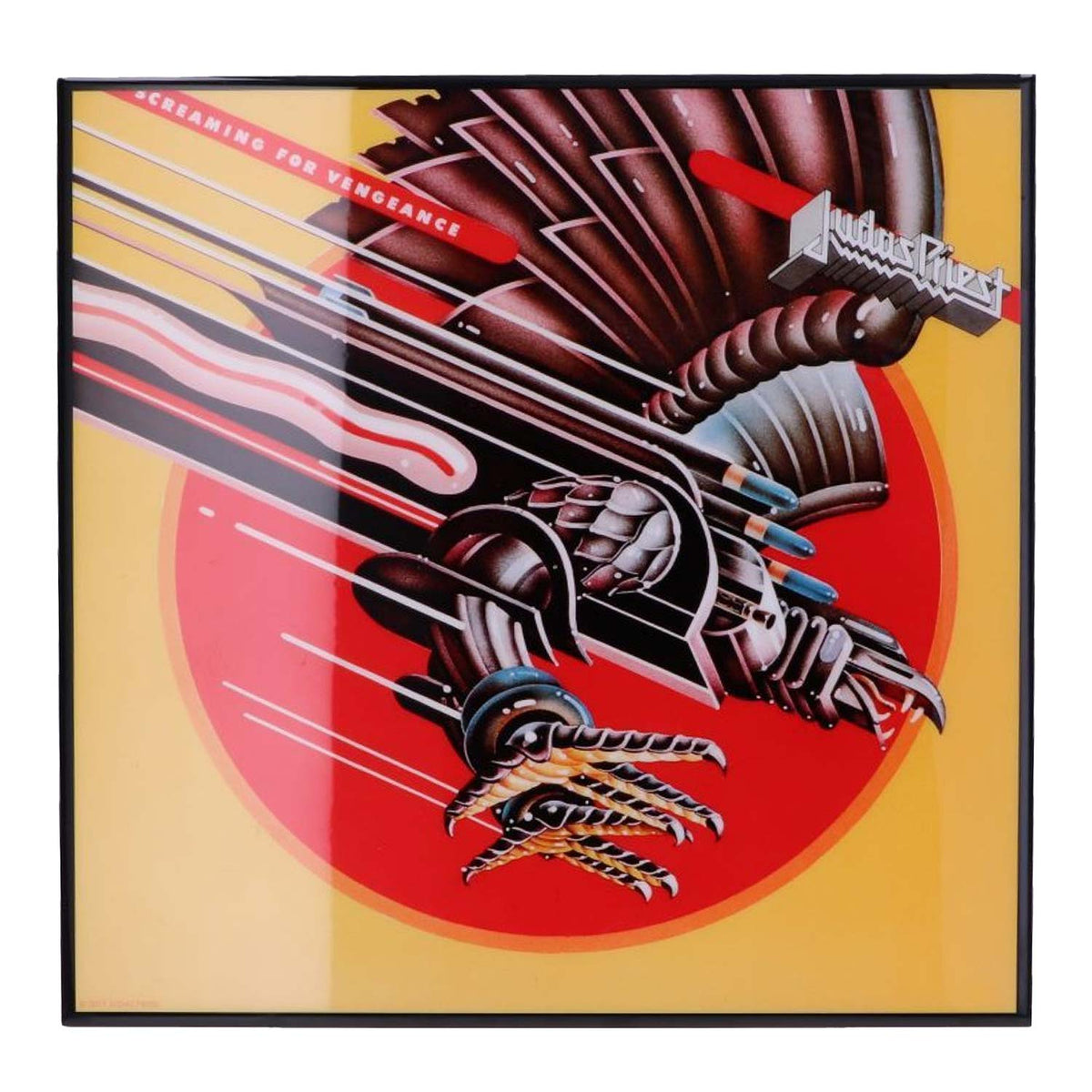 Judas Priest Screaming for Vengeance Crystal Clear Framed Wall Art Front