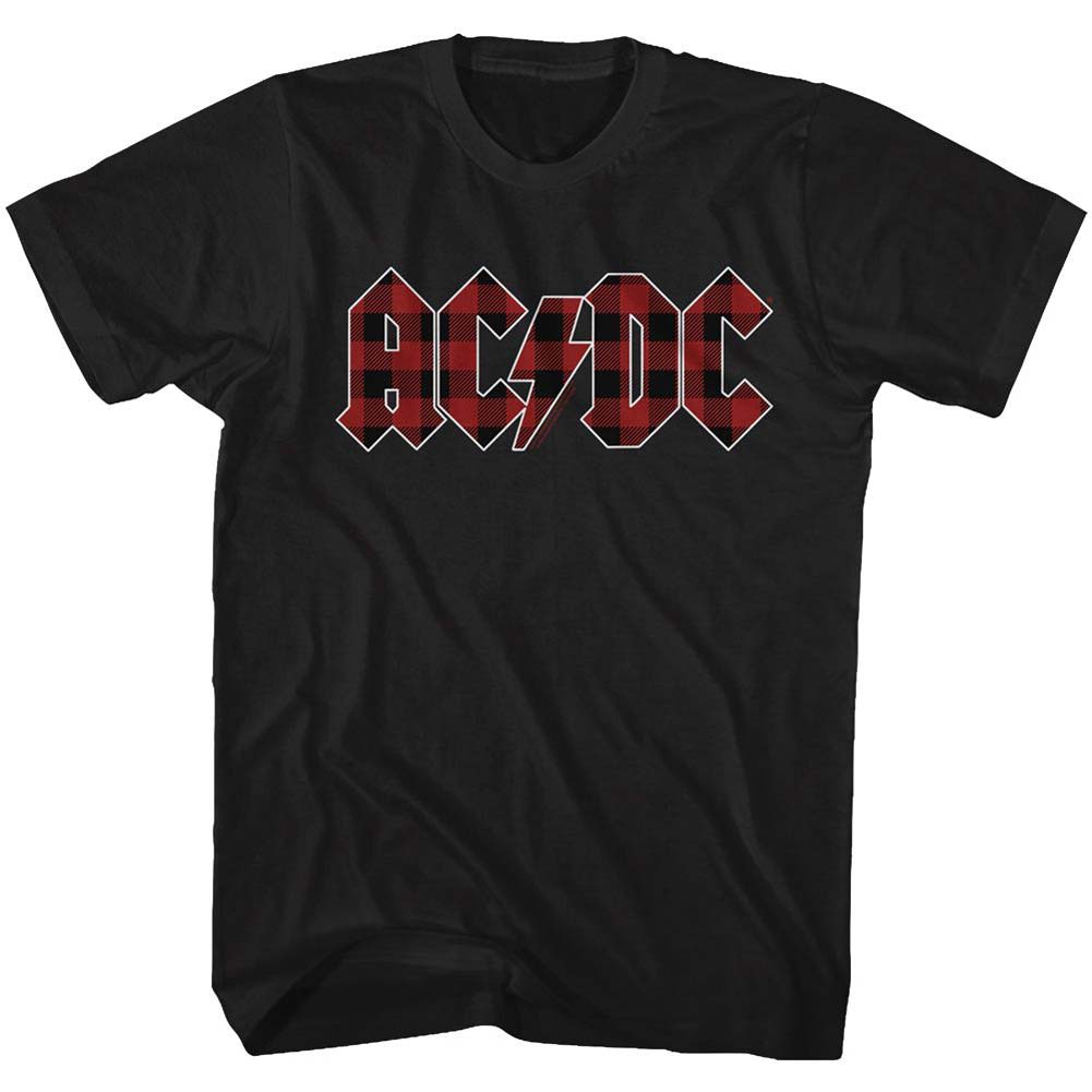 AC/DC Back In Plaid T-shirt Front