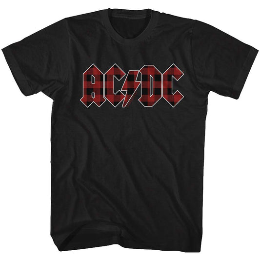 AC/DC Back In Plaid T-shirt Front
