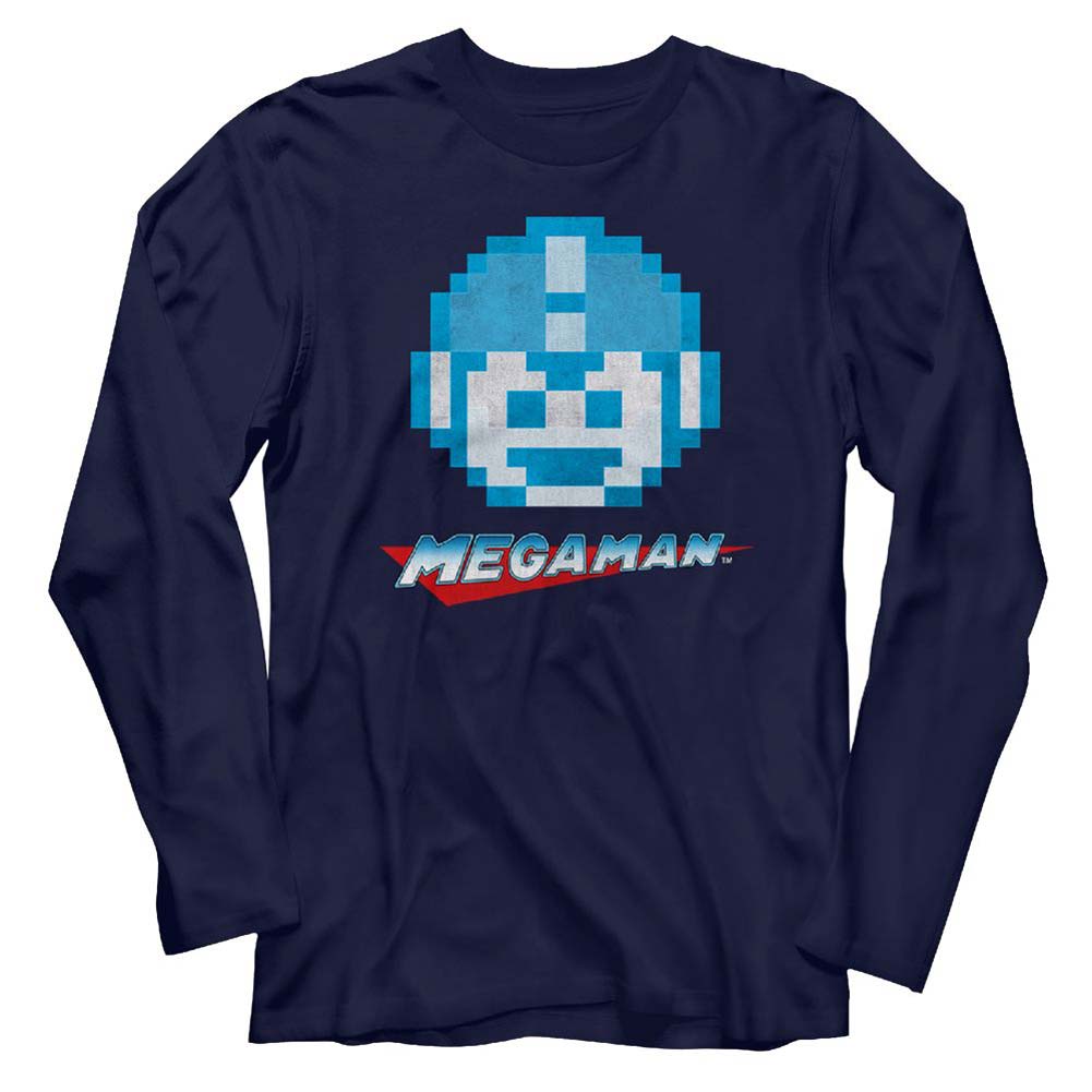 Mega Man Megaface Long Sleeve Front