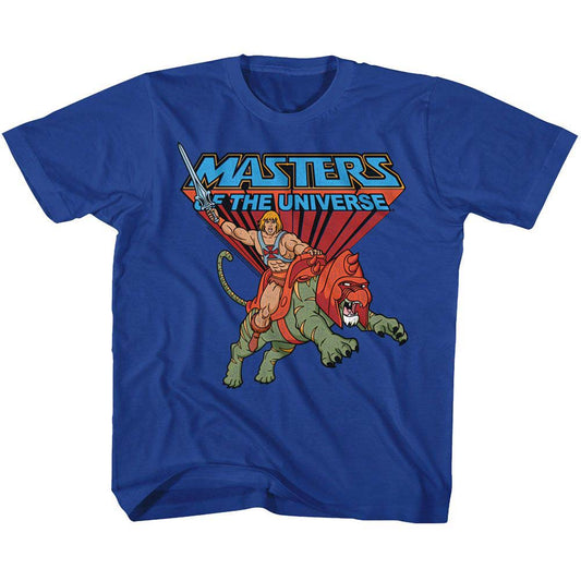 Masters Of The Universe Ride Into Battle Youth T-shirt Front