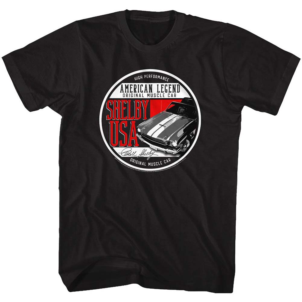 Carroll Shelby Car Circle T-shirt Front