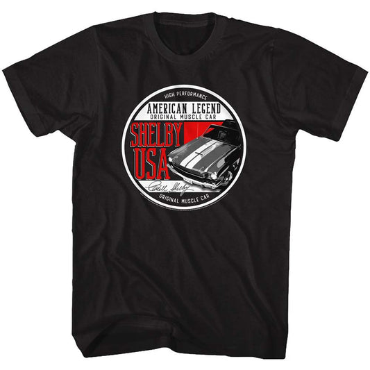 Carroll Shelby Car Circle T-shirt Front