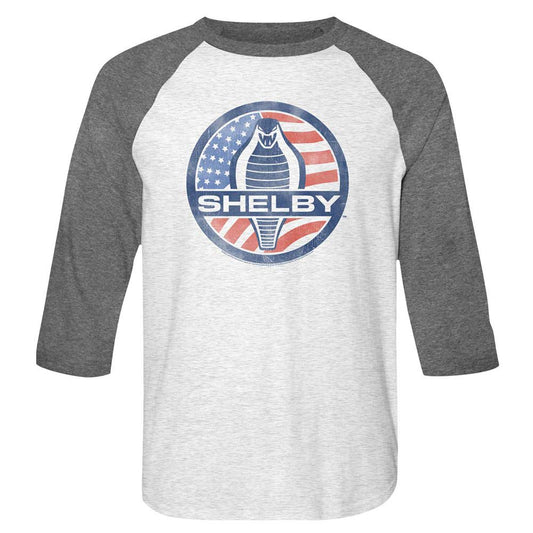 Carroll Shelby Flaglogo Baseball Jersey Front