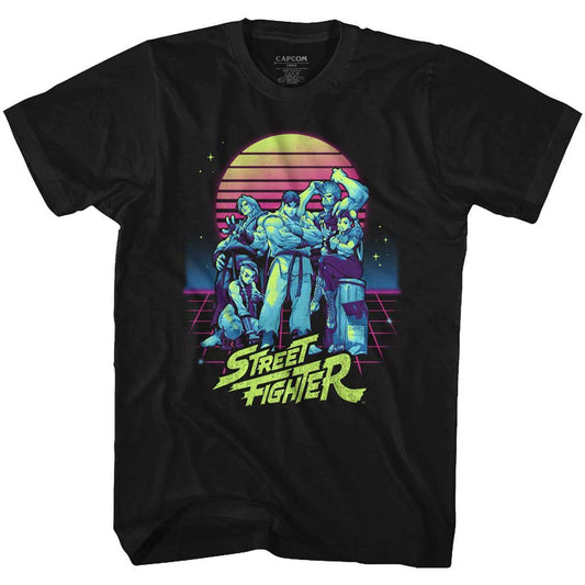 Street Fighter Synthwave Fighter T-shirt Front
