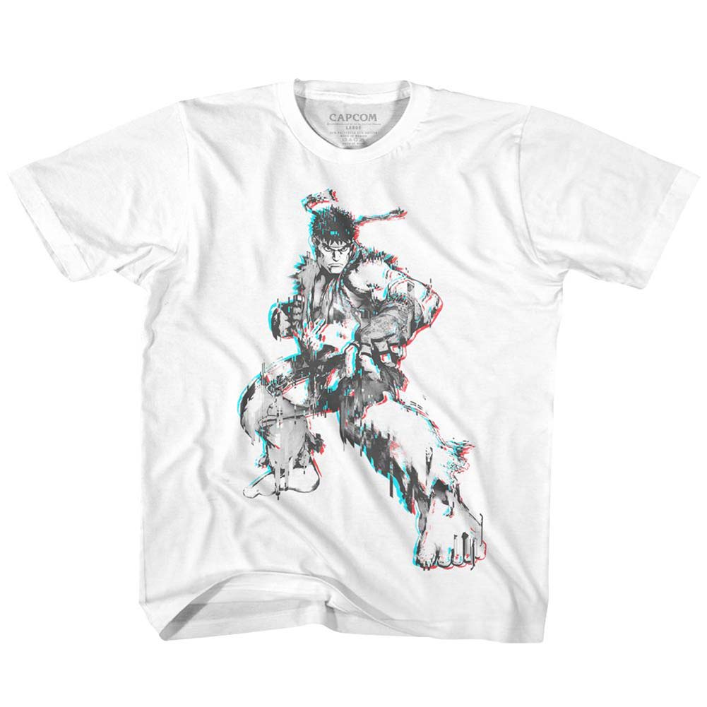 Street Fighter Glitch Fighter Youth T-shirt Front