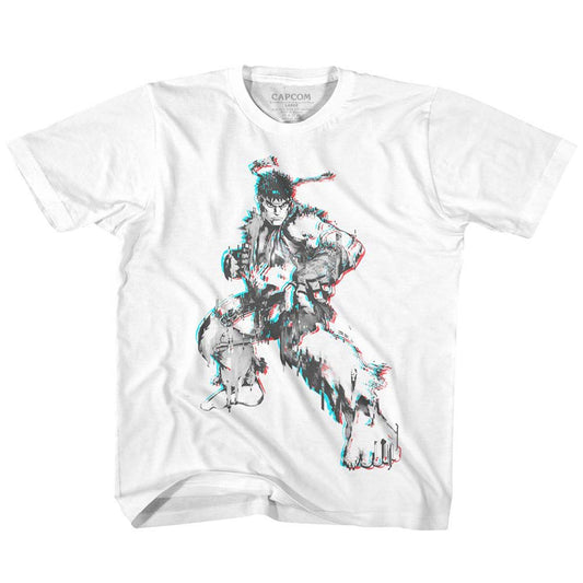 Street Fighter Glitch Fighter Youth T-shirt Front