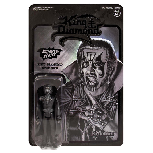 King Diamond Super7 Black-On-Black Metal Halloween Series 3.75" ReAction Figure Action Figure Front