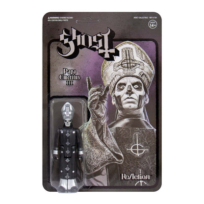 Ghost Super7 Black-On-Black Metal Papa Emeritus III 3.75" ReAction Figure Action Figure Front