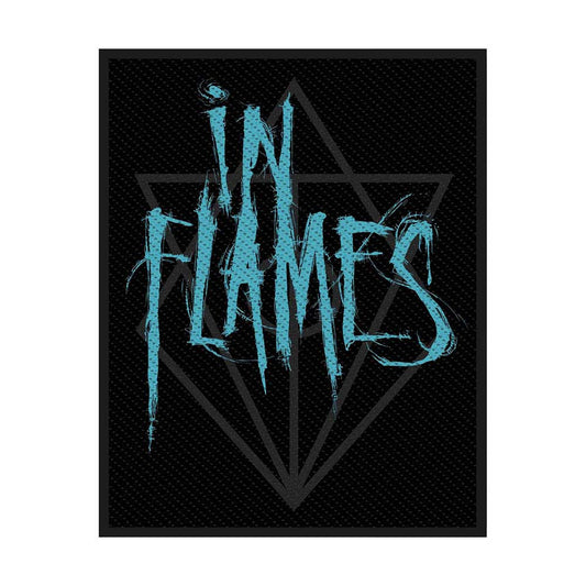 In Flames Scratched Logo (Retail Pack) Woven Patch Front