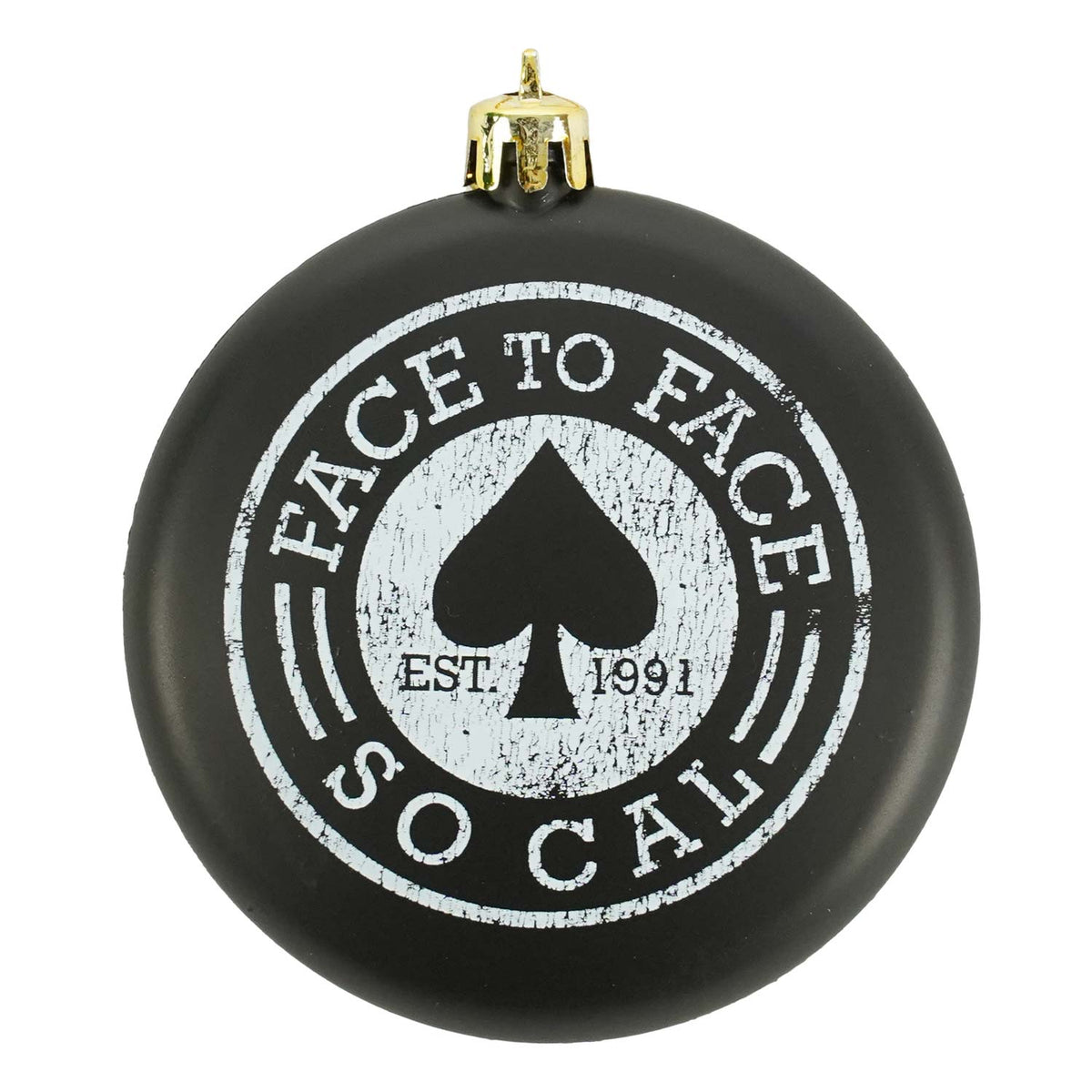 Face To Face Spade Christmas Ornament Front